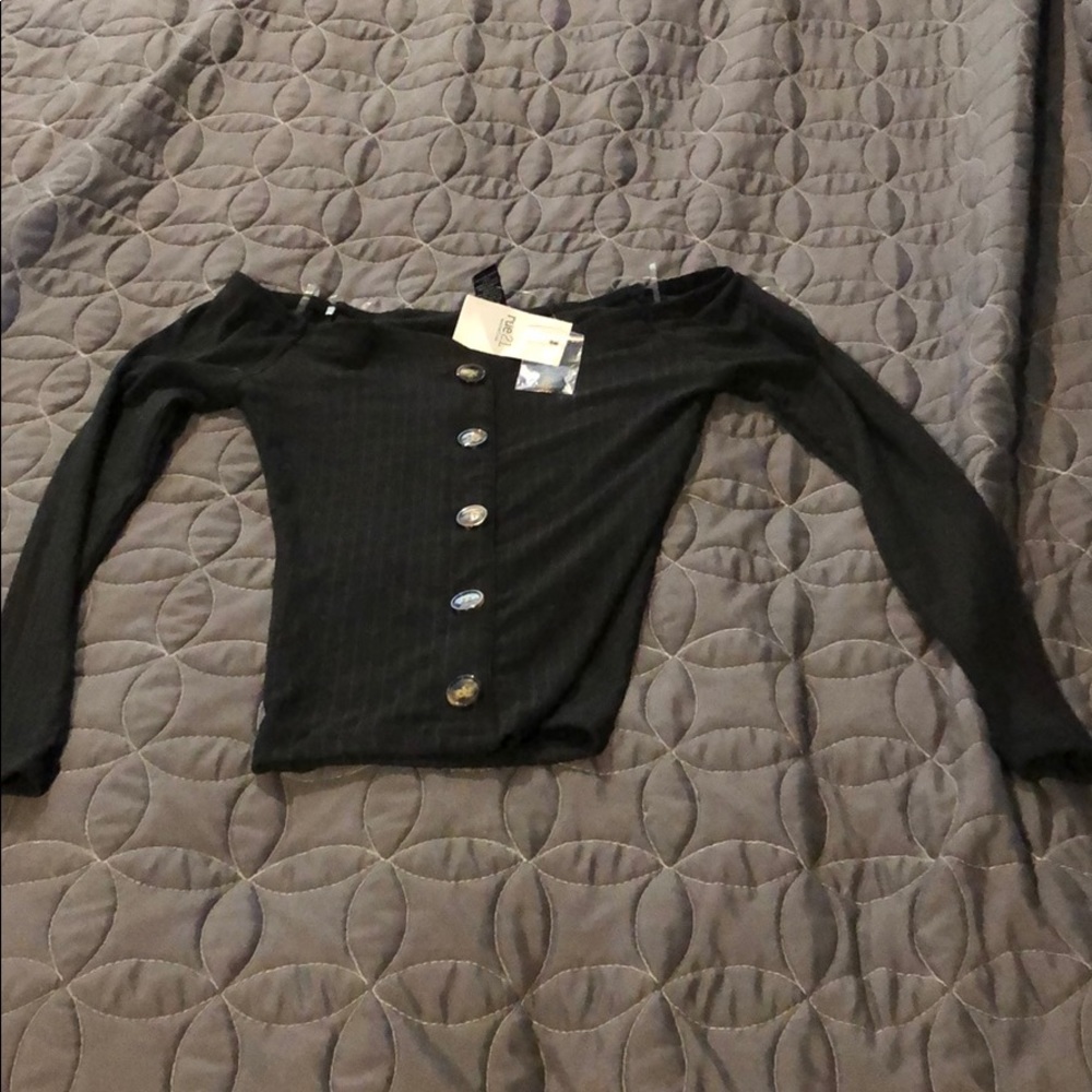 Rue 21 off the shoulder Black shirt